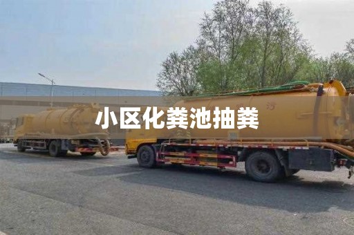 小區(qū)化糞池抽糞
